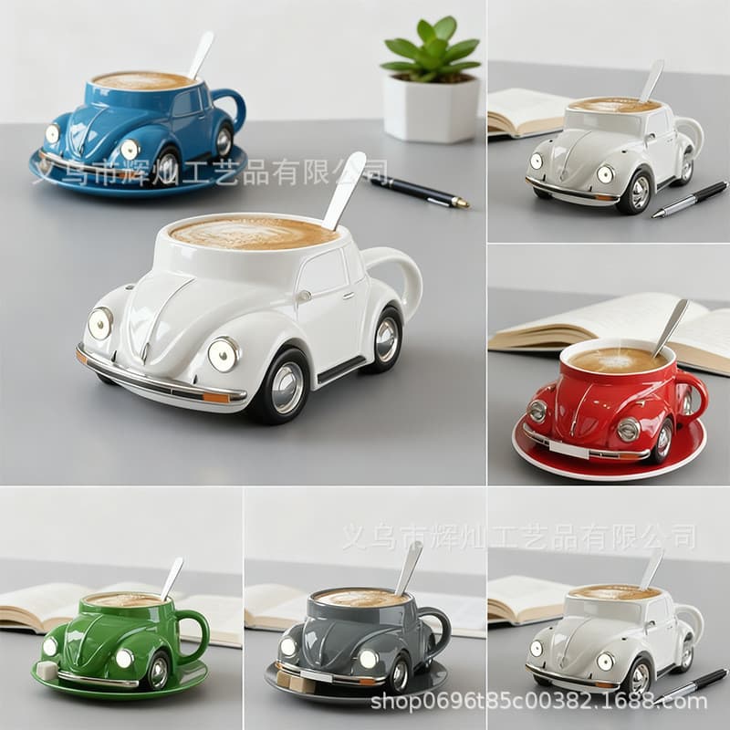 Caneca De Copo De Carro Besouro Ornamento Premium Nicho Xícara De Café Artesanato Automotivo Criativo