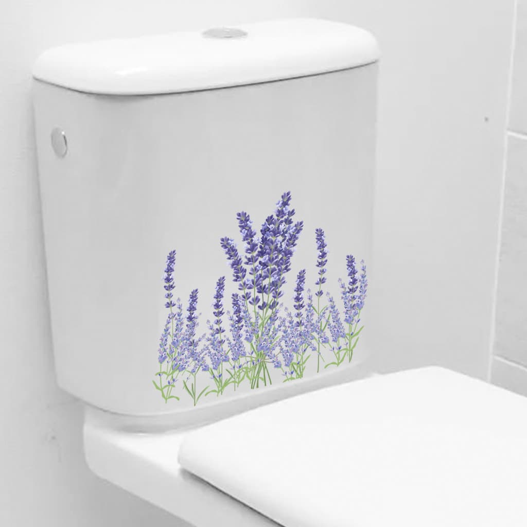Adesivo de vaso sanitário planta flor criativo adesivo decorativo assento de vaso sanitário capa de vaso sanitário embel