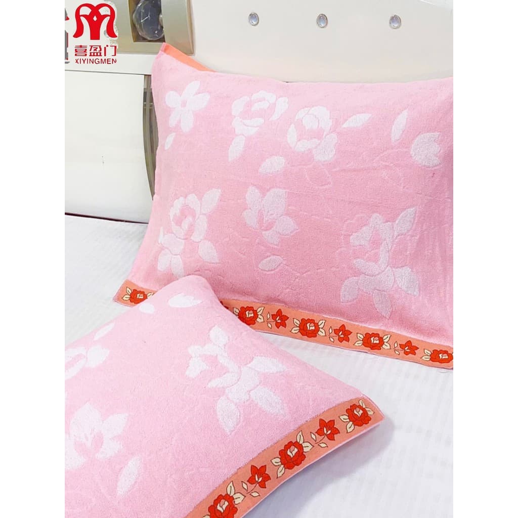 Xiyingmen capa de almofada de algodão puro par pacote Jacquard engrossado capa de almofada de algodão doméstico High-End