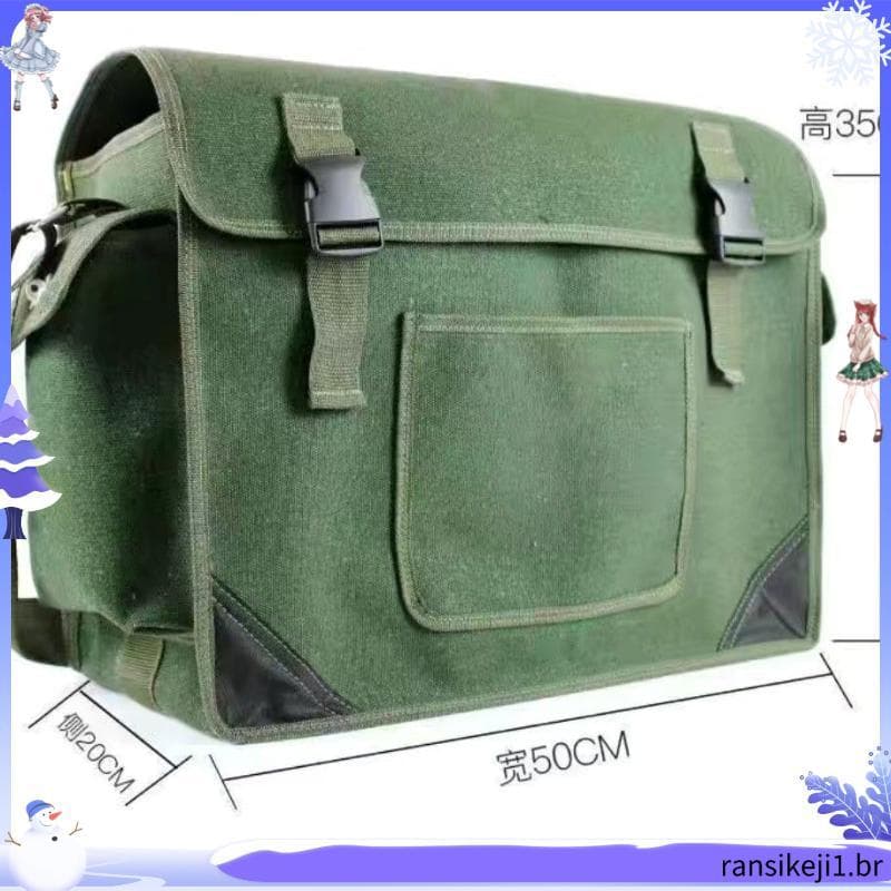 Bolsa de ferramentas para canteiro de obras, lona espessada, resistente ao desgaste, grande ferramenta de reparo, bolsa