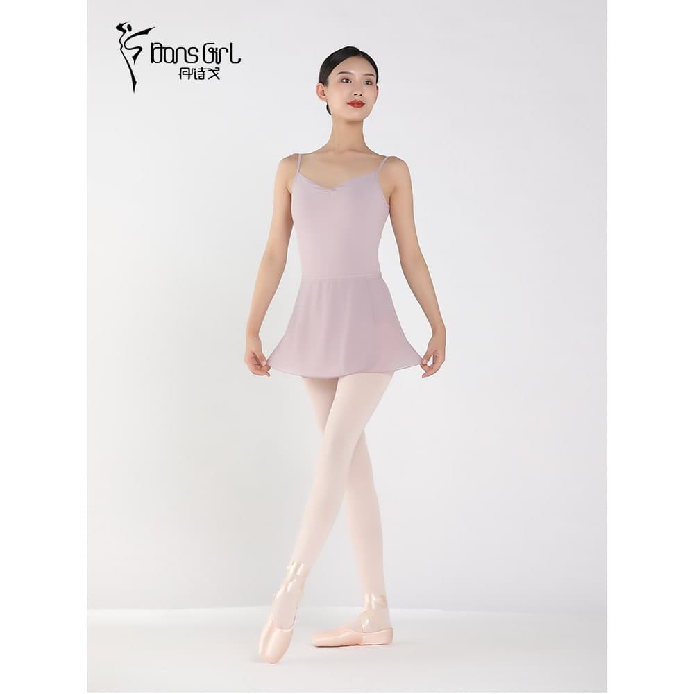 Danshigo Ballet prática saia prática de dança elegante gaze saia corpo feminino rendas saia de uma peça saia de gaze