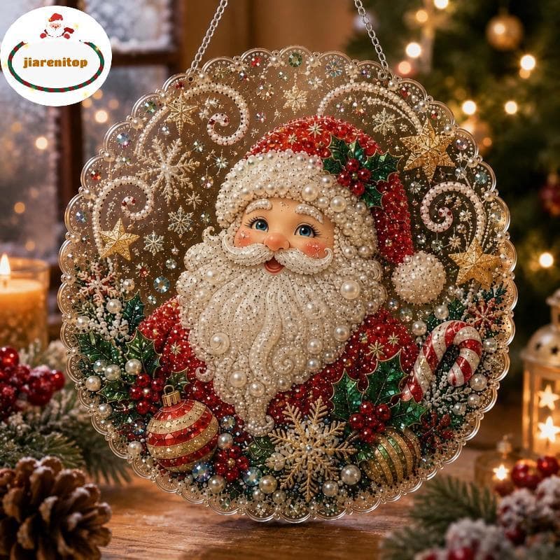 jiarenitop Kit De Coletor De Sol De Pérola De Natal Pré-Montado DIY Enfeite De Artesanato Para Decoração De Janela Ótimo