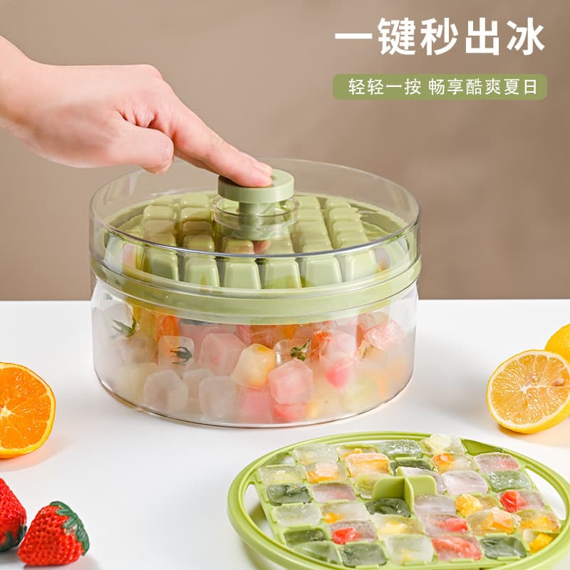 Bandeja de gelo redonda, molde de cubo de gelo, fabricante de gelo doméstico, influenciador, geladeira de qualidade alim