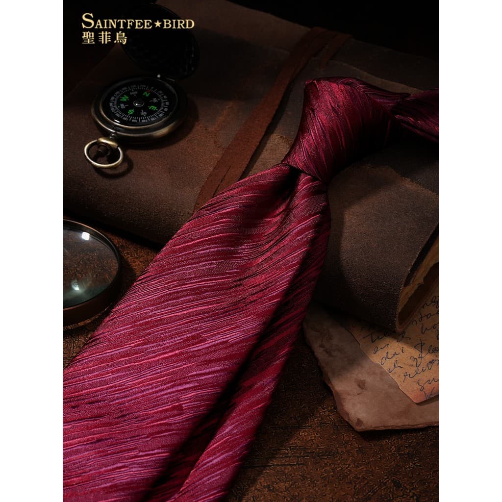 Gravata de mão vermelha vinho masculina estilo Hong Kong negócios casuais 8cm Retro Formal Wear profissional coreano ter