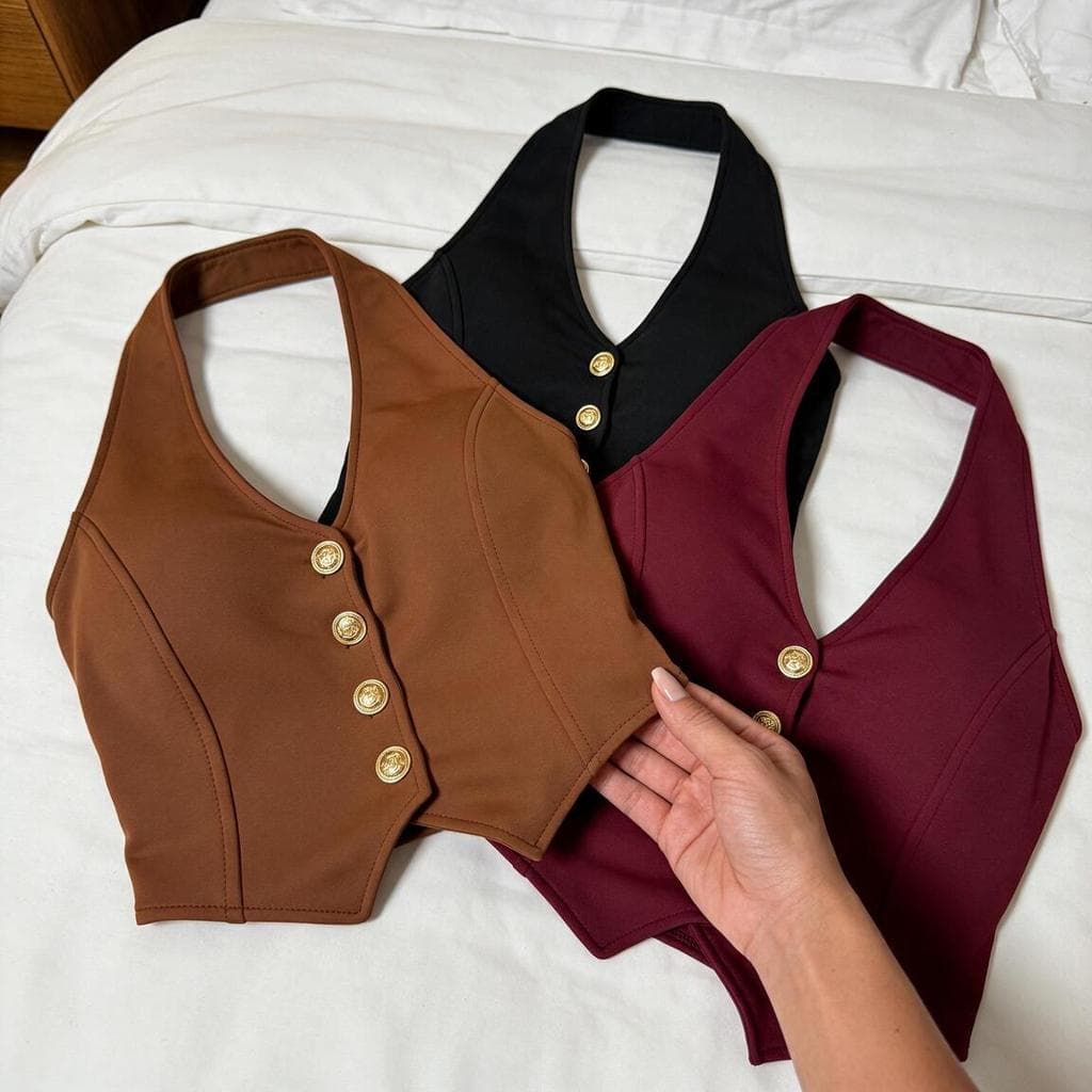 Colete Feminino Candy Neoprene - Moda Atual Tendencia Diversas Ocaciões