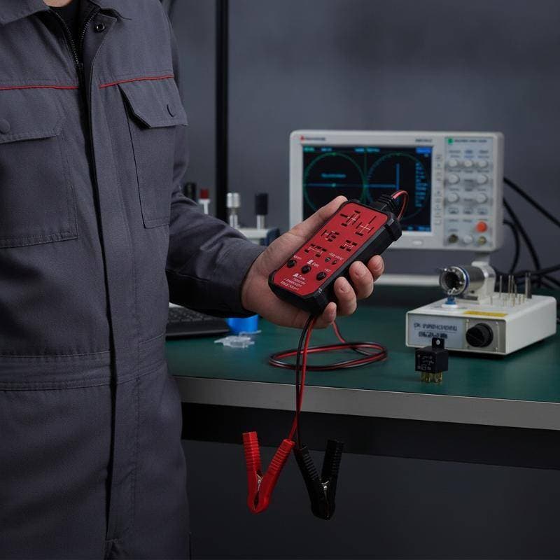 newsandrain Testador De Relé Automotivo Tensão Inspetor De Bateria Automotiva Indicador LED Universal 12V Teste Eletrôni