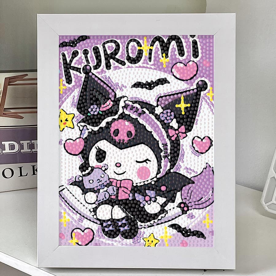 Kulomi Diamante Adesivo Desenho Animado Quarto Infantil Menina Pintura Decorativa Feito À Mão