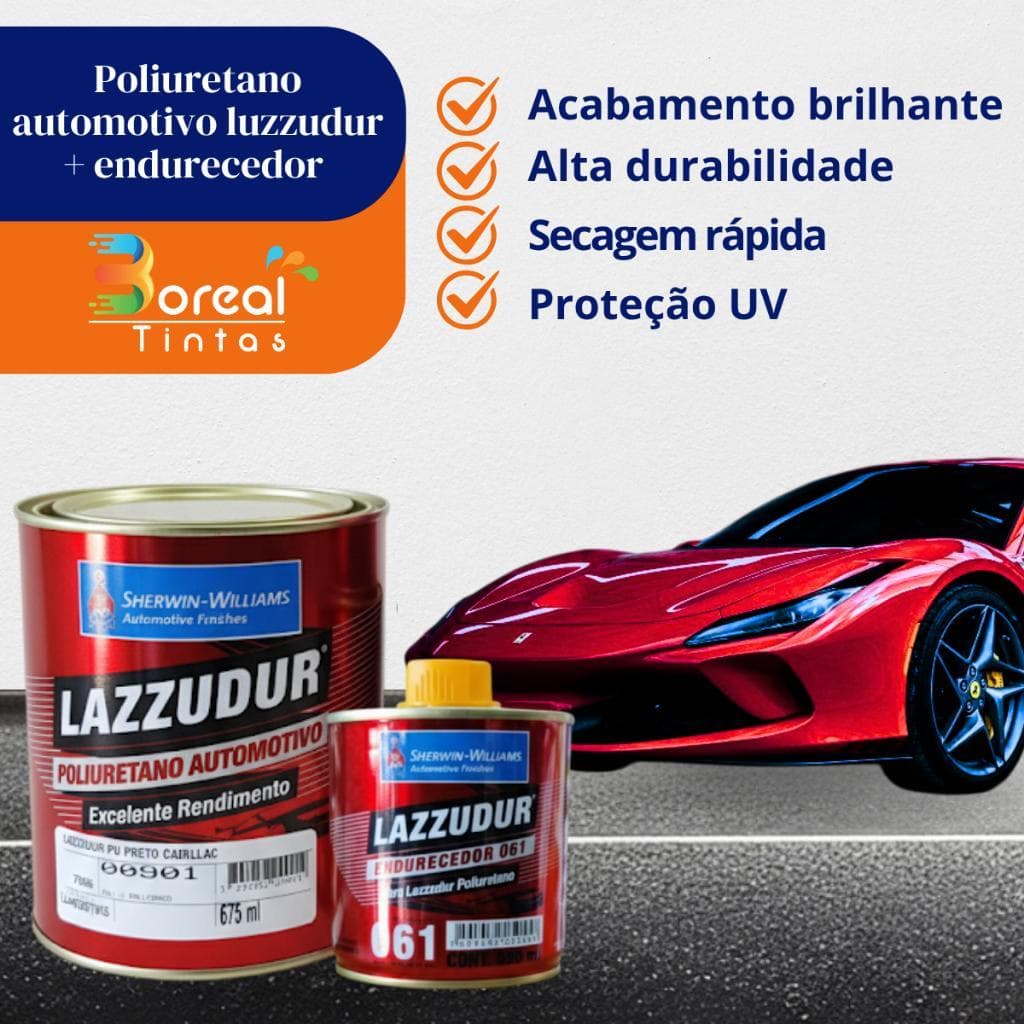 Tinta Automotiva Pu Preto Cadilac Kit 0,9l Black Piano