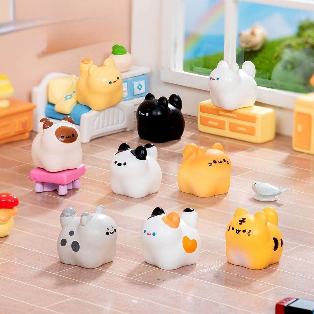 Ornamento de Gatinho da Sorte Fofo, Adorável Decoração DIY para Paisagens em Miniatura, Mini Estatueta de Gatinho para M