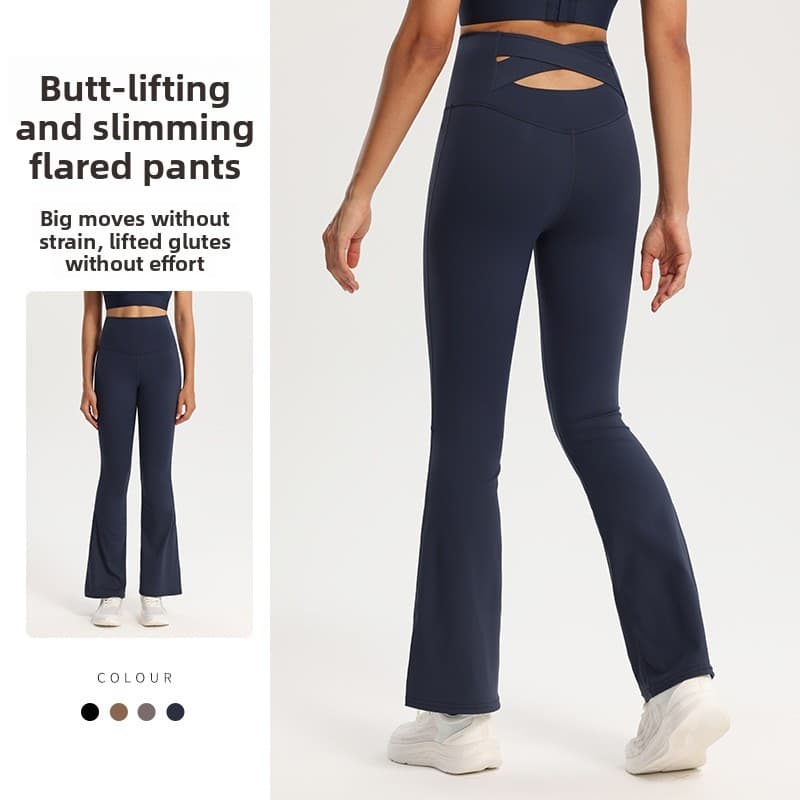 Skinny Slimmer Look Cintura Alta Pêssego Hip-Lifting Fitness Casual Calças Um pouco Queimadas