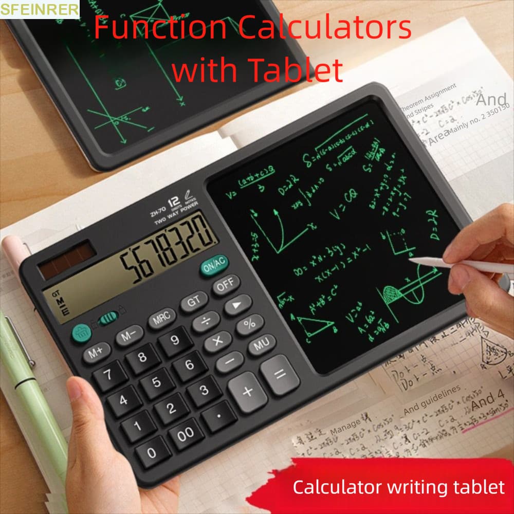 Calculadoras De Função SFEINRER Com Tablet , Calculadora Científica 2 Em 1 Apagável , Portátil