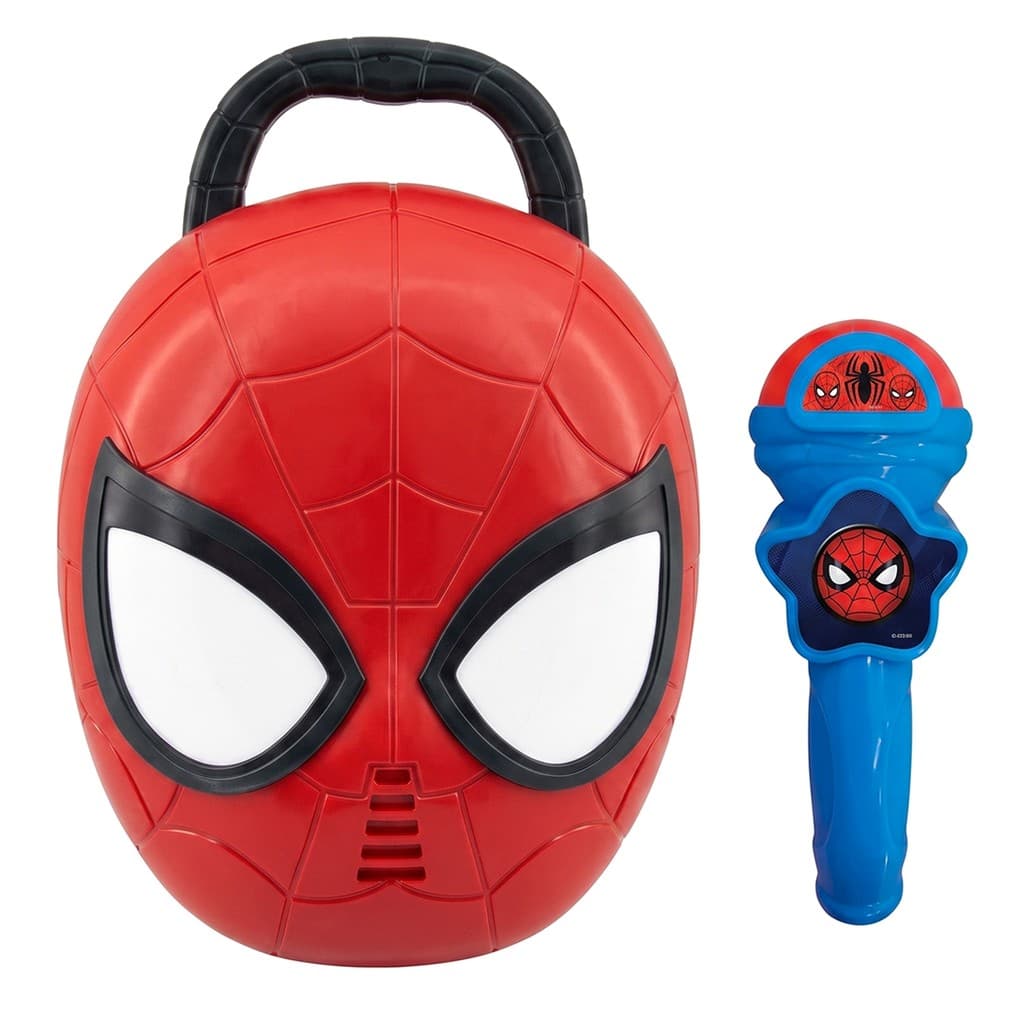 Music Box Karaokê Infantil Spider-Man Com Microfone Caixa Amplificadora Musical - Candide