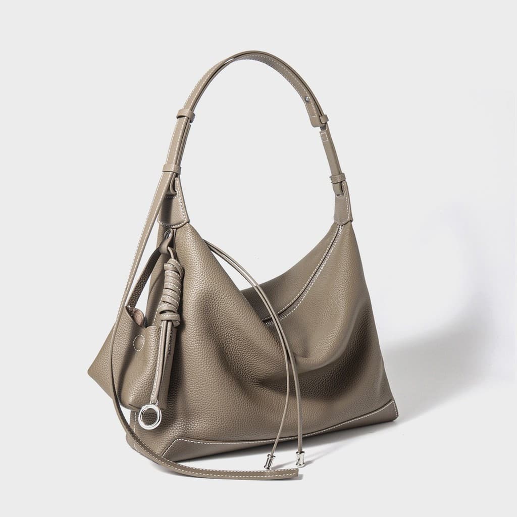 Bolsas de ombro de nicho coreanas, bolsas transversais, bolsas femininas de grande capacidade, bolsas de couro genuíno