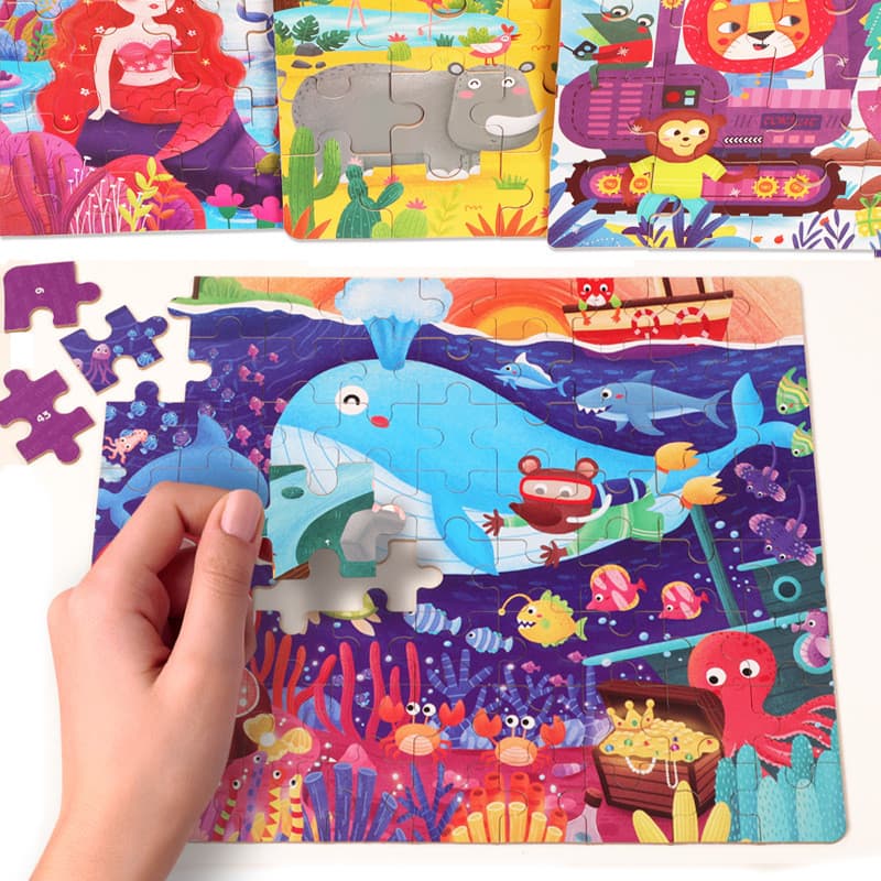 Peças de quebra-cabeça avançadas para crianças, quebra-cabeças grandes, brinquedos educativos para o desenvolvimento da