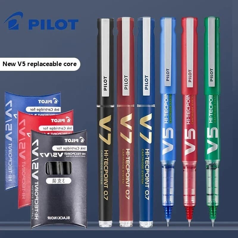 Caneta Gel Piloto BXC-V5/V7 De Água Cápsula De Tinta Substituível 0.5/0.7mm Assinatura Controlável Com Cartucho