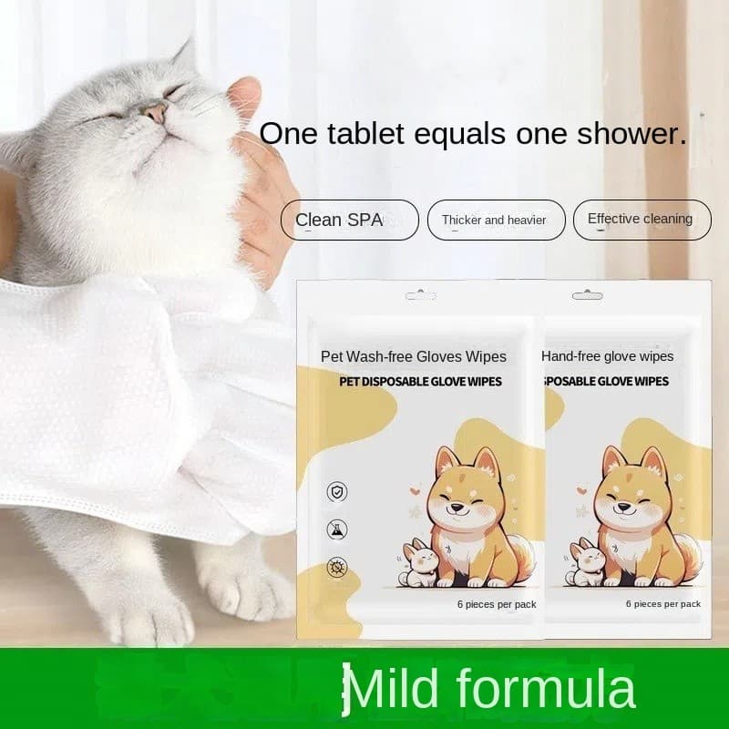 Luvas Descartáveis Para Animais De Estimação , Banho Cães E Gatos , Lenços Umedecidos Limpeza , A Seco , Desodorização D