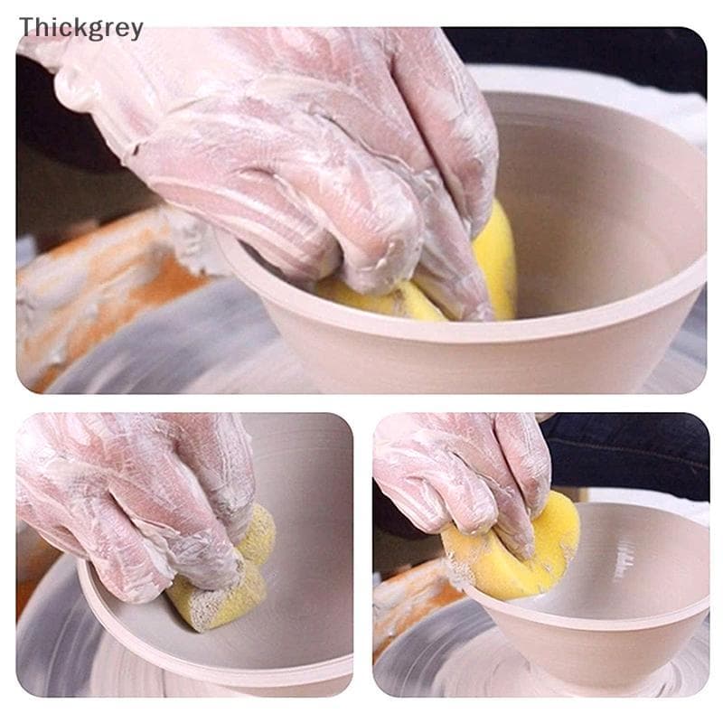 thickgrey 10/20 Pçs Forma Redonda Esponja De Cerâmica Jogando Espuma Absorvente De Água Escultura Argila Limpeza Argilas