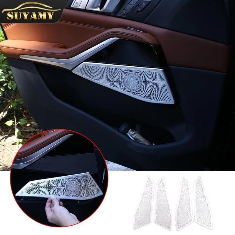 Auto Porta Do Carro Alto-Falante Decoração Capa Para BMW X5 G05 X7 G07 2019-2022 Interior Liga De Alumínio Guarnição Ace