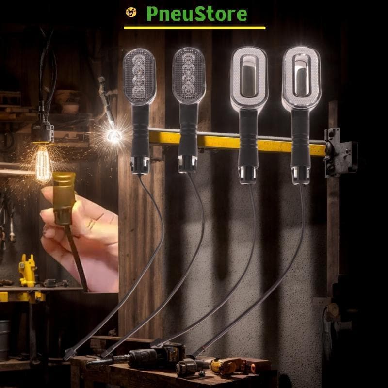 haostone 2 Peças Luz Traseira De Buzina De Sinal De Mudança De Direção De Bicicleta 36V/48V/60V/72V Aviso De tiu9
