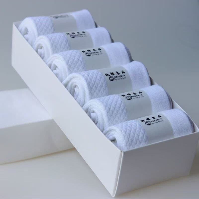Meias brancas puras meias masculinas meias de cano médio meias curtas meias de barco masculinas de negócios absorventes