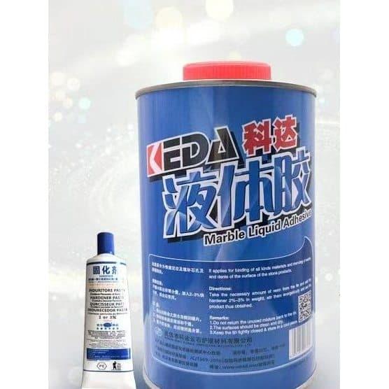 Wuhan Keda cola líquida mármore cola fina cristal transparente cola pedra cola selante 1L cola mármore mais fino