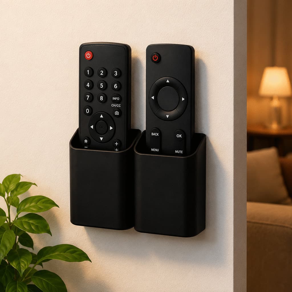 Suporte De Parede Porta Controle Remoto Tv Universal Duplo