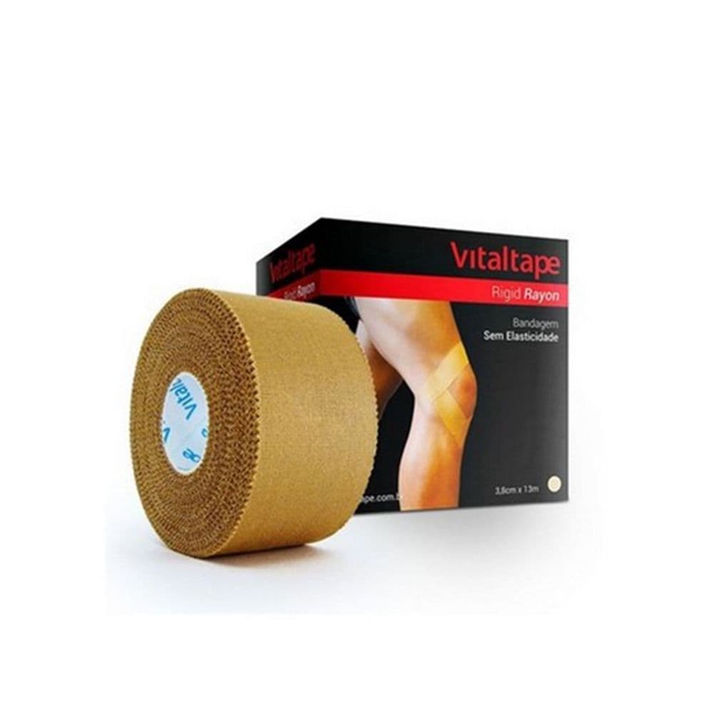 Bandagem Adesiva Vitaltape Rígida Rayon Bege