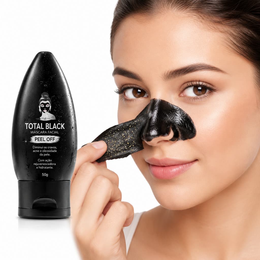 Máscara Facial Peel Off Total Black Max Love 50g Removedora De Cravos