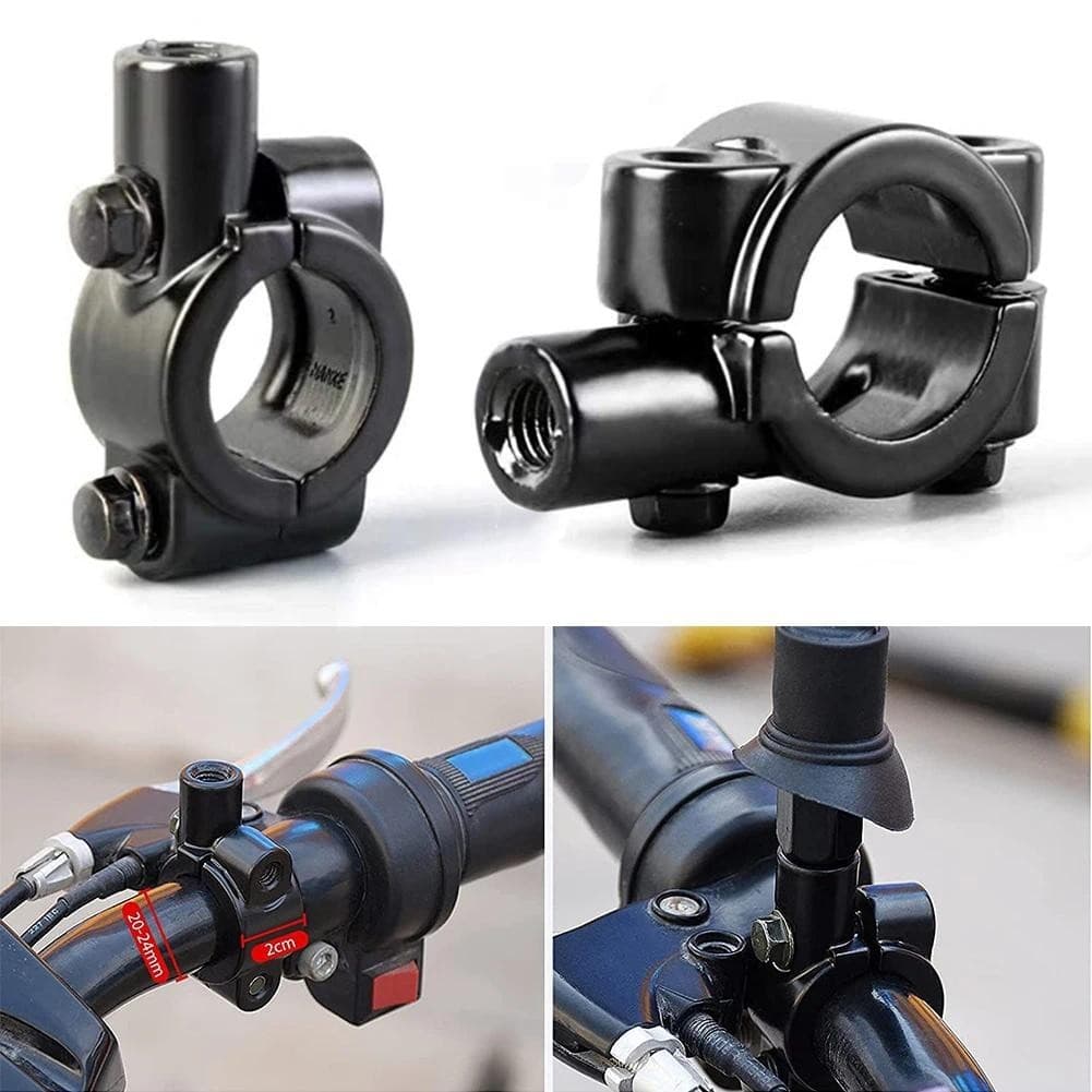 M8 M10 22mm 25mm Motocicleta Retrovisor Guiador Espelho Montar Titular Adaptador Braçadeira Base Para Moto Ciclomotor Su
