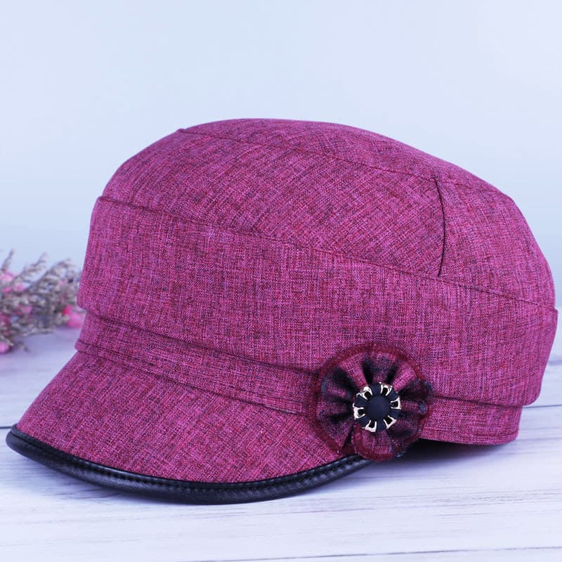 Chapéu de idosos de meia-idade feminino primavera outono ajustável avó idosa chapéu casual estilo fino mãe chapéu de pan