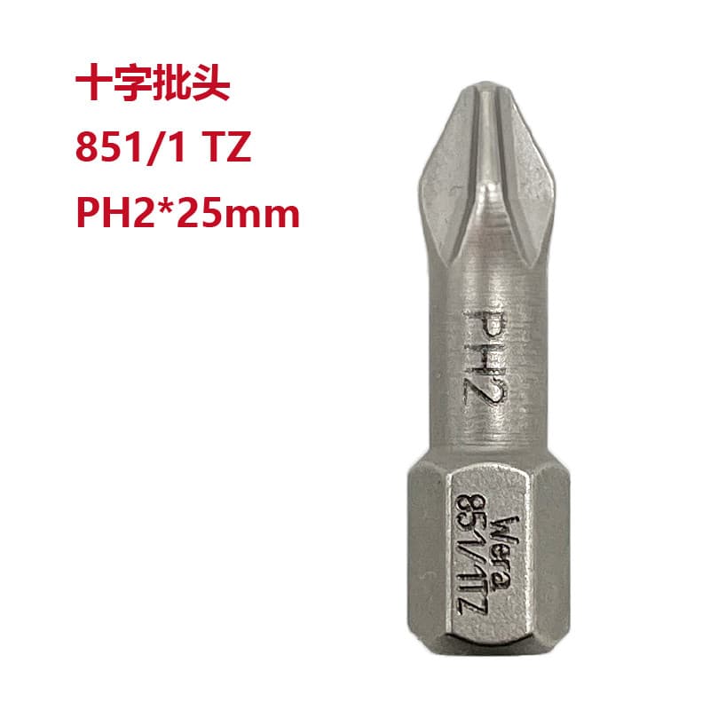 Broca de chave de fenda Phillips Anti-Torque alemã Wera 6.3 mm 3/13 cm 851TZ PH1 PH2 PH3