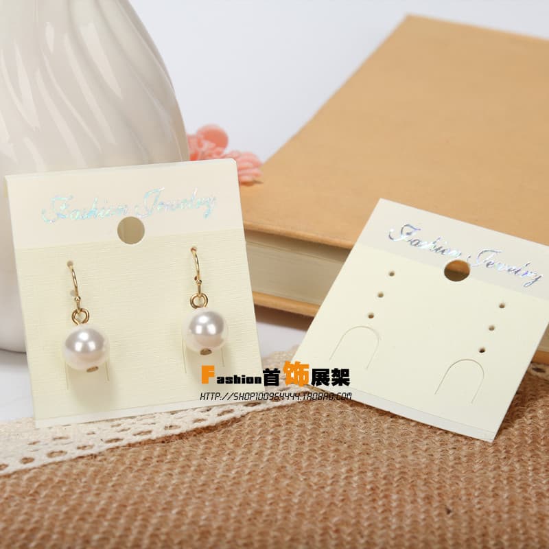 5*6CM bege brincos cartão brinco cartão treliça loja jóias embalagem cartão DIY jóias acessórios 0.13