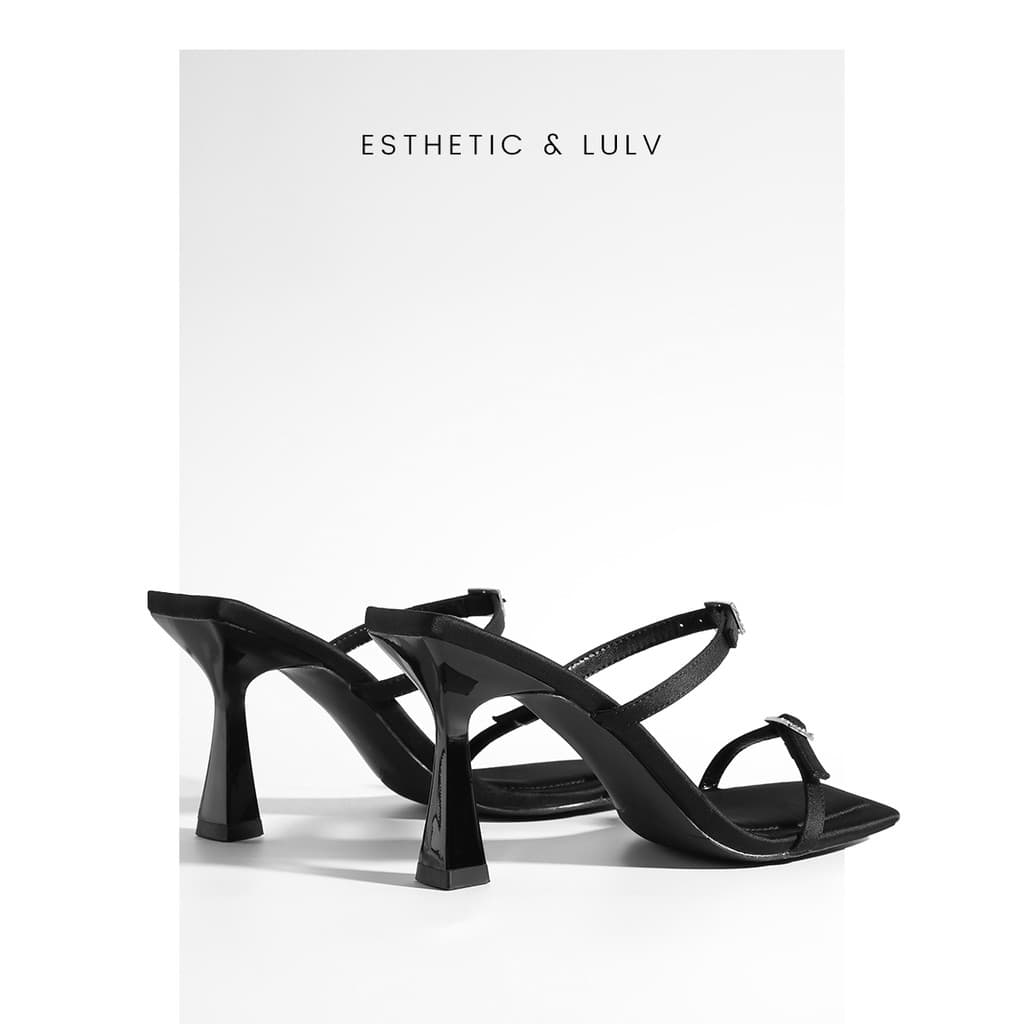 Chinelos de salto alto feminino verão exterior usar uma linha cinta sandálias de salto alto feminino verão preto sapatos