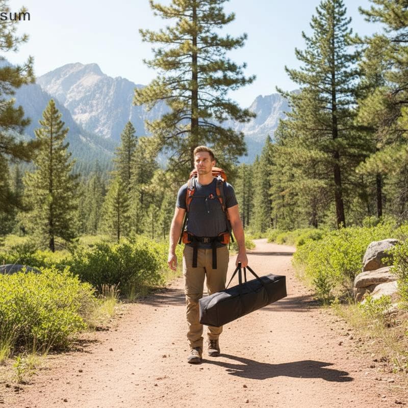 [sum] Oxford Pano Camping Armazenamento Bolsa Espaçoso Canopy Pole Caso Para Caminhadas Ao Ar Livre E Acessórios Barraca