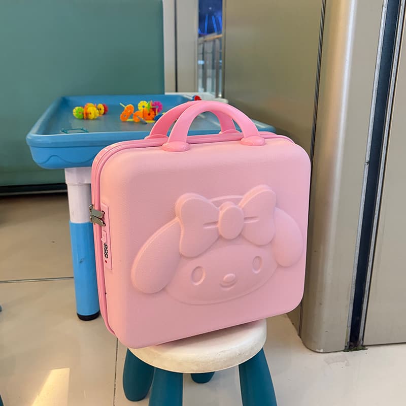 Coelho bonito caso cosmético mala 47cm saco de lembrança portátil viagem saco cosmético saco de armazenamento