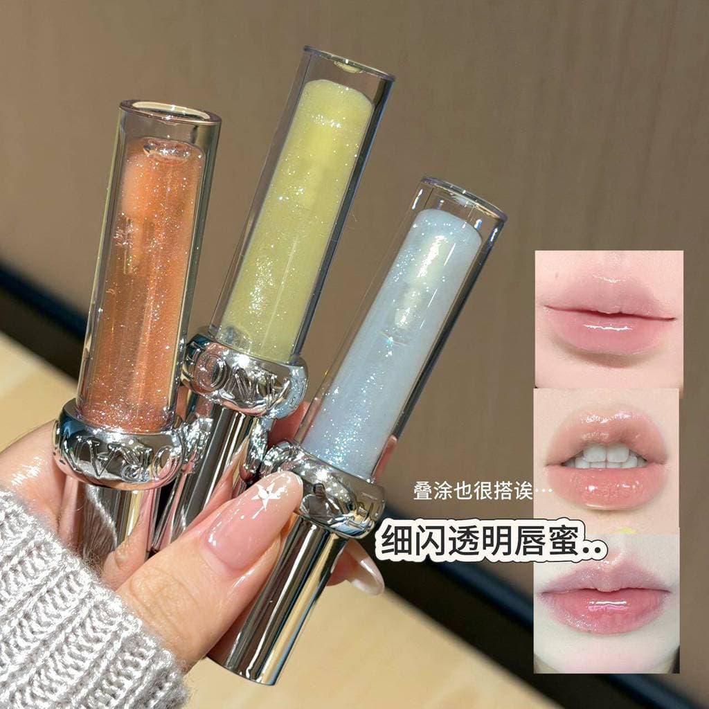 Brilho labial genuíno Multi-cor opcional copo antiaderente de longa duração brilho labial brilho fino Flash transparente