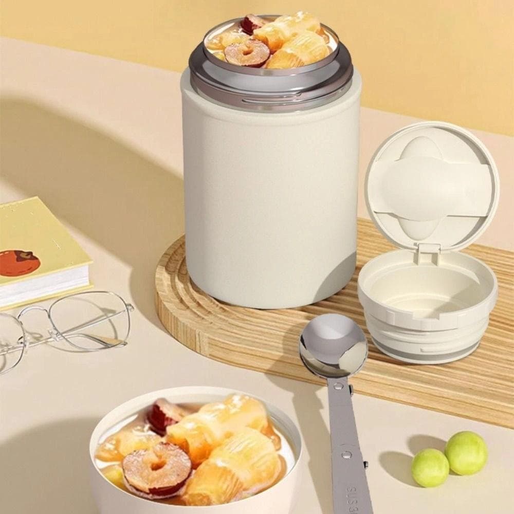 Frasco Térmico Para Alimentos FTARLY , Copo De Sopa Térmica Portátil De 500ml , Lancheira De Camada Dupla De Aço Inoxidá
