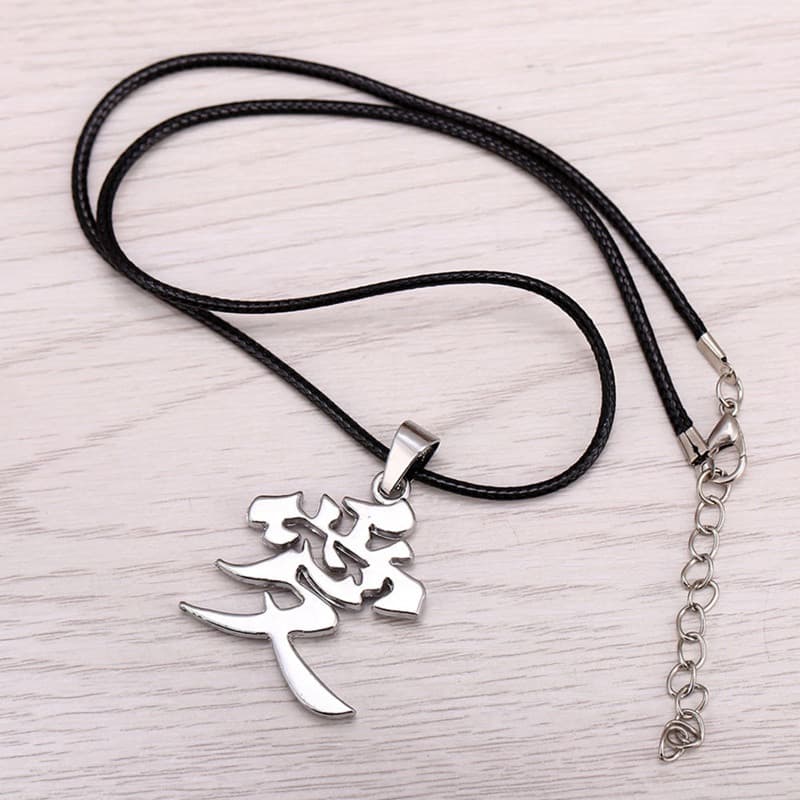 Colar Naruto Gaara Love Kanji Símbolo Pingente Sasuke Itachi Kunai Ninja Anime