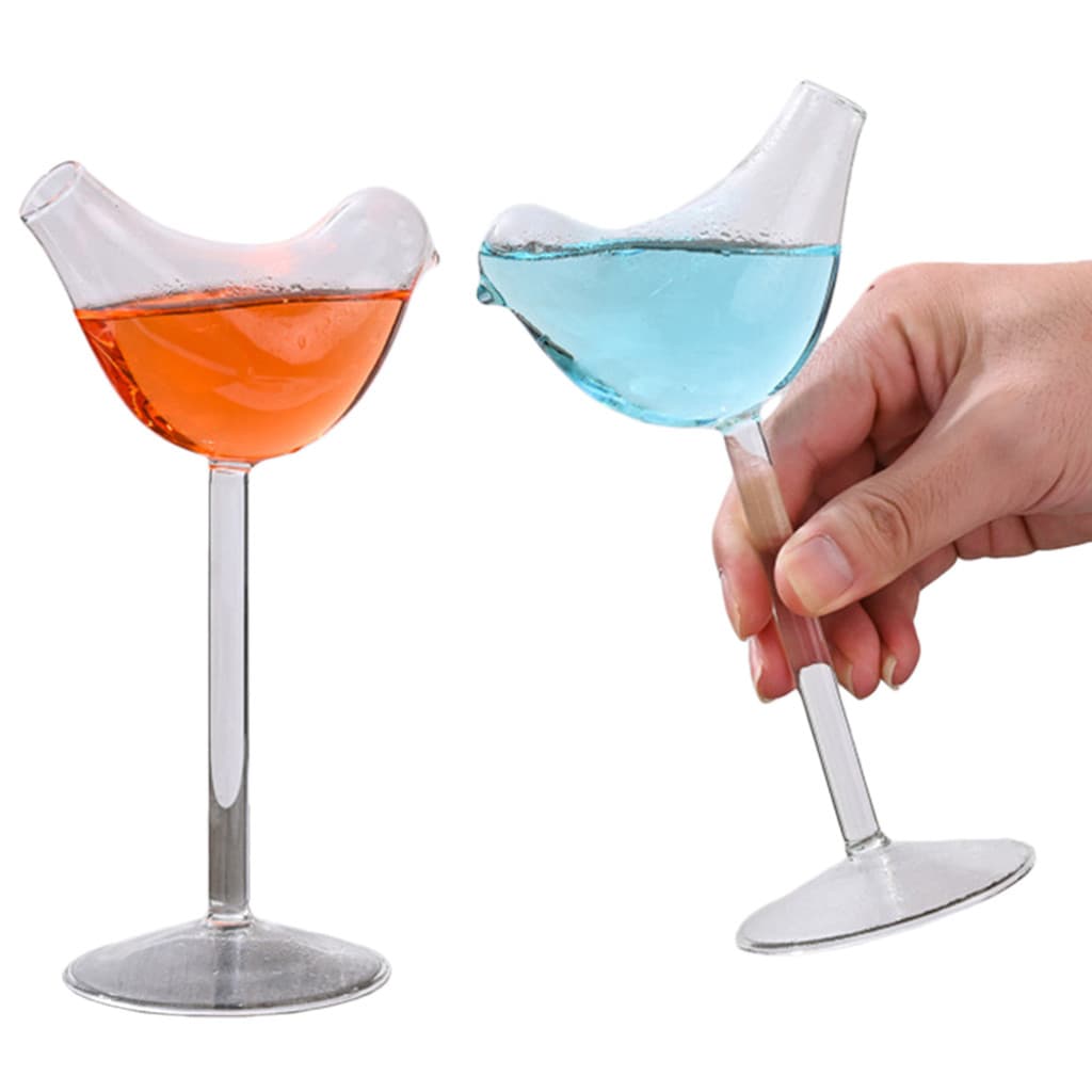 4 Unidades De Óculos Em Formato De Pássaro Fofo 5 Onças/150 Ml Para Champanhe/Bebidas Mistas/Licor [covdes.br]