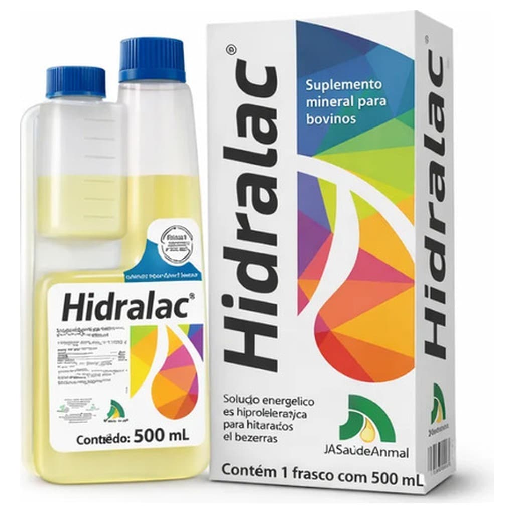 Suplemento Mineral Bovinos Hidralac 500ml Ja Saúde Animal Hidratação Energético Recuperação