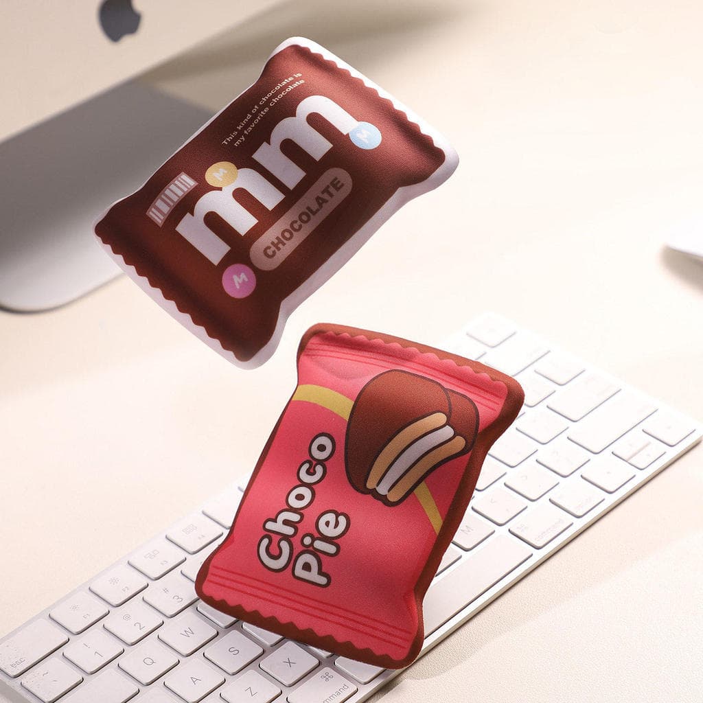 Criativo embalagem de Chocolate Silicone pulso Mouse Pad espuma memória palma resto Desktop bonito dos desenhos animados