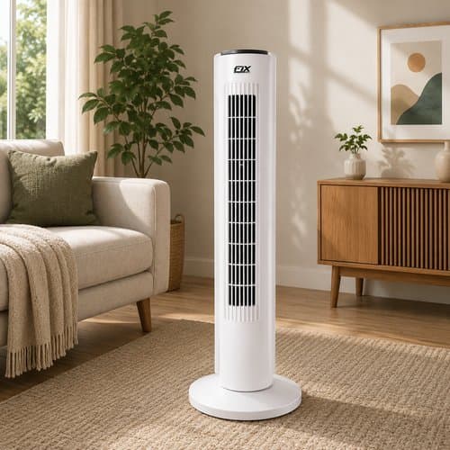 Circulador de Ar coluna 220V 3 velocidades Branco FIX 40W 22 cm