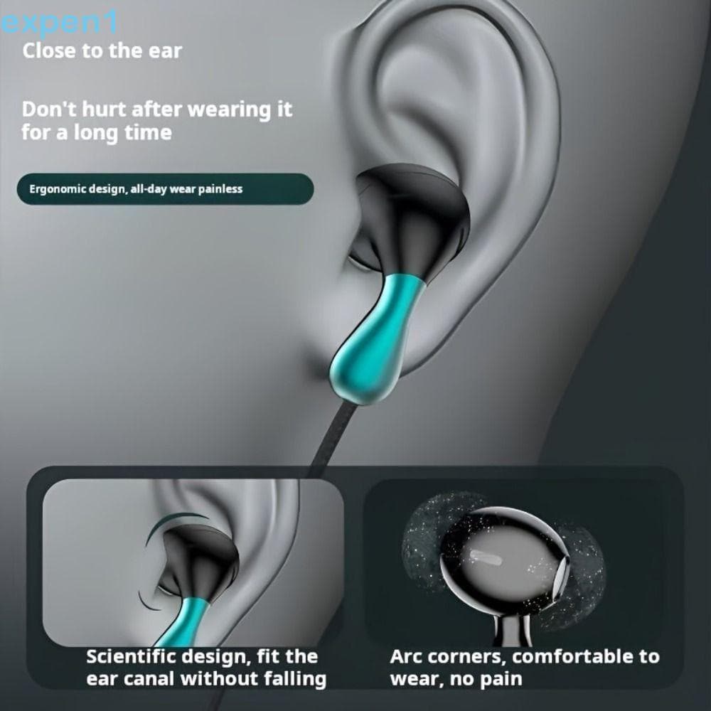 EXPEN Fones De Ouvido Com Fio , Fone Estéreo Hifi Redução De Ruído Intra-Auricular , Microfone HD Elegante E Tipo C De 3