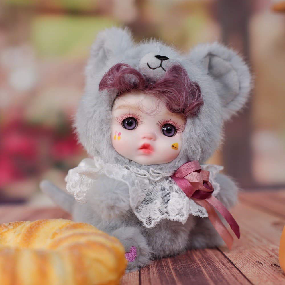 2026 Cloveray genuíno 27cm pelúcia cerâmica boneca brinquedo boneca na moda presente cerâmica brinquedo na moda