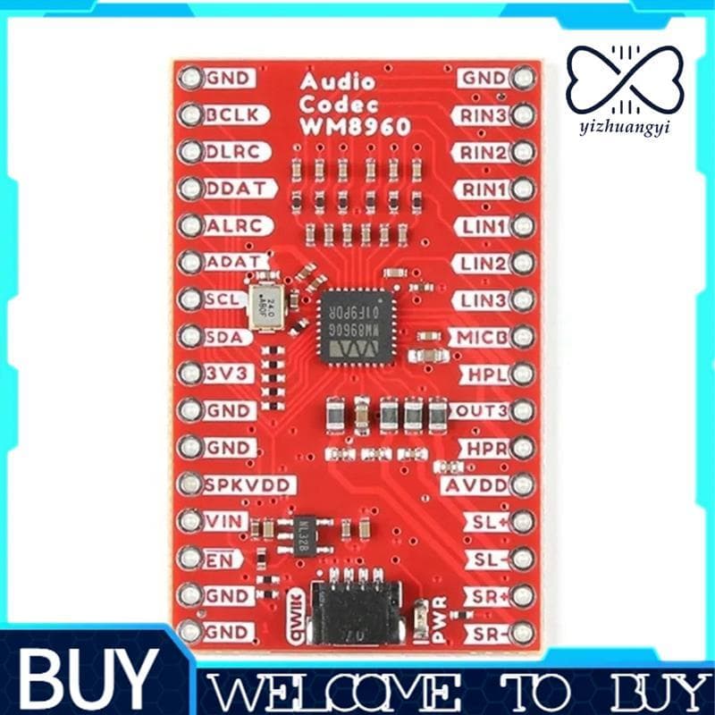 Placa De Fuga Codec De Áudio BOB-21250 WM8960 Qwiic I2S Interface Módulo Estéreo Para Sistema De Desenvolvimento De Ampl