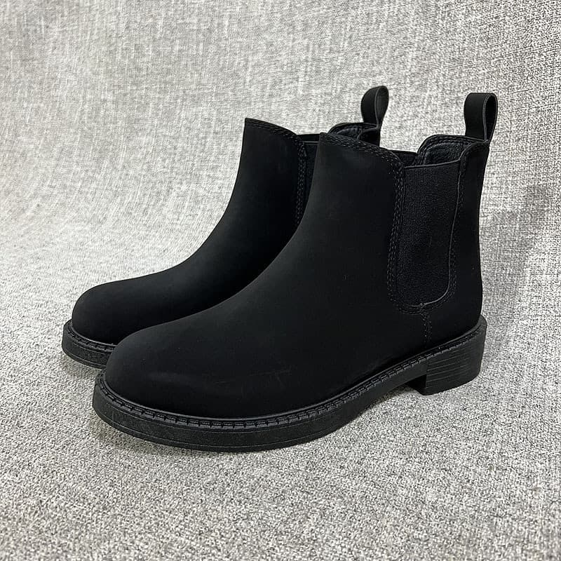 Fino comércio exterior europeu americano inverno velo-velo quente capa pé botas curtas botas femininas Chelsea botas tam