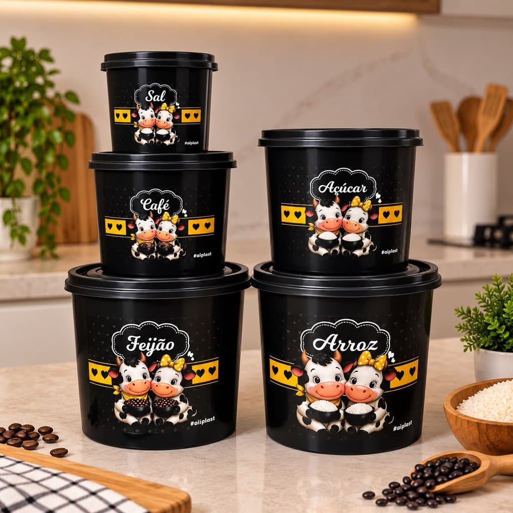 Kit De Mantimento Para Cozinha 5 Peças
