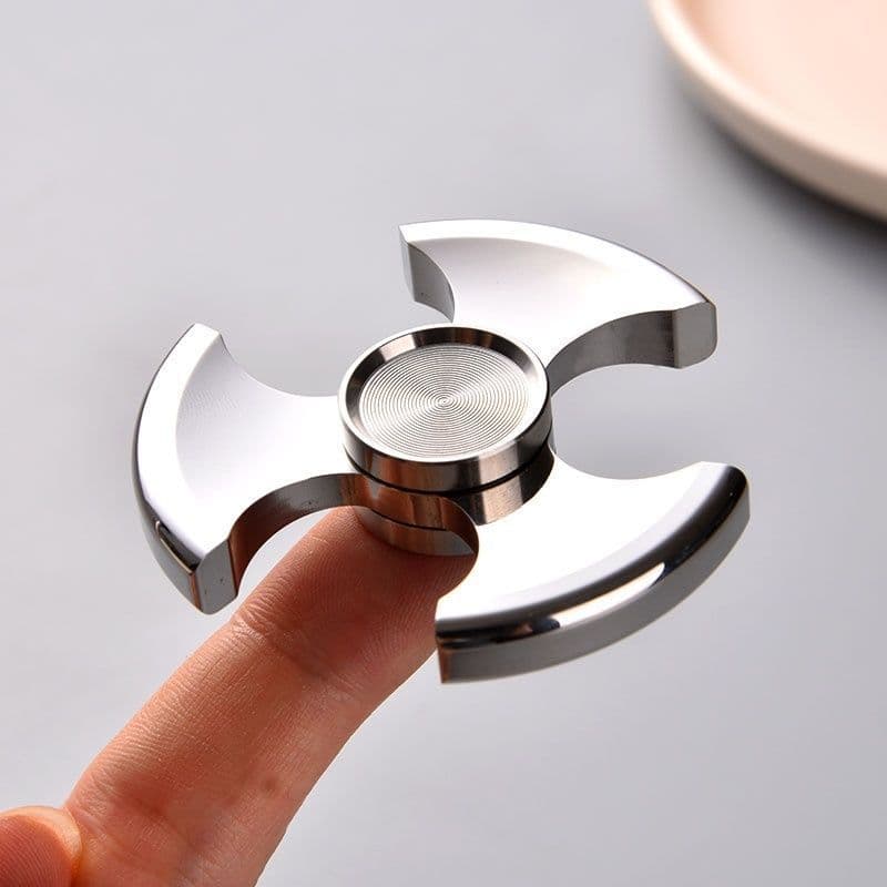 Fidget Spinner Descompressão de longa duração e longa duração com três folhas giratórias de Metal avançado para crianças