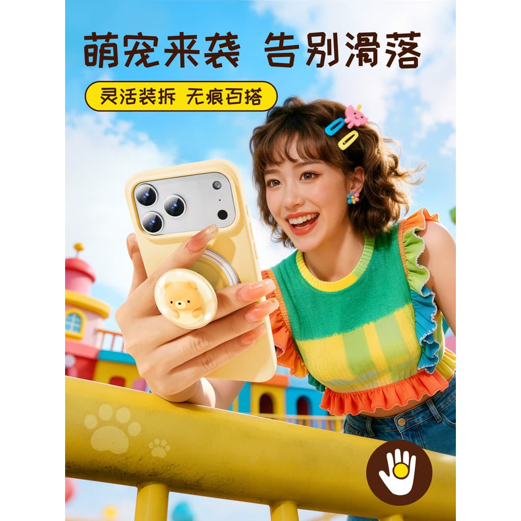 X Xue Naier Suporte magnético para capa de telefone com Airbag, adesivo traseiro, fivela de anel fofa, forte, magsafe, g