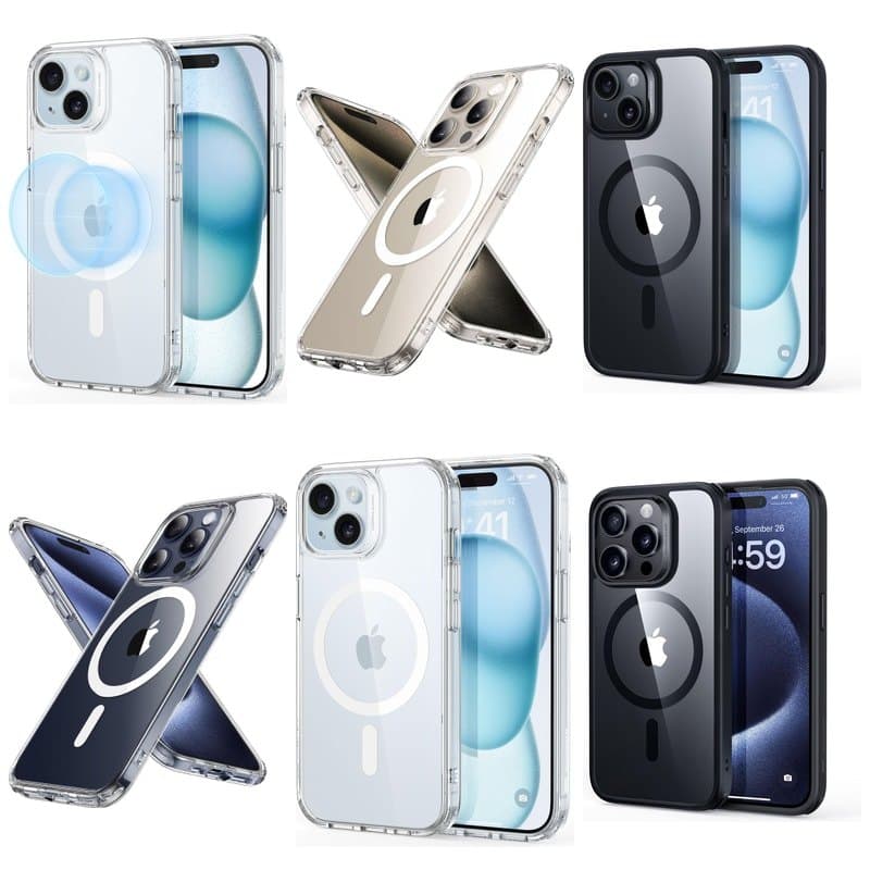 Capa Transparente com Anel Magnetico iPhone 15 15 Pro 15 Pro Max 15 Plus Antiamarelamento Japao